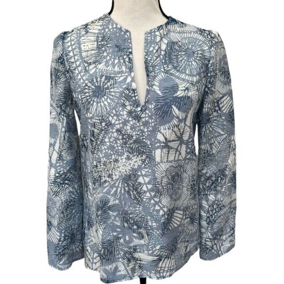 Tory Burch Blue Baltic Sea Dream Catcher Tunic size 0. - Picture 1 of 6